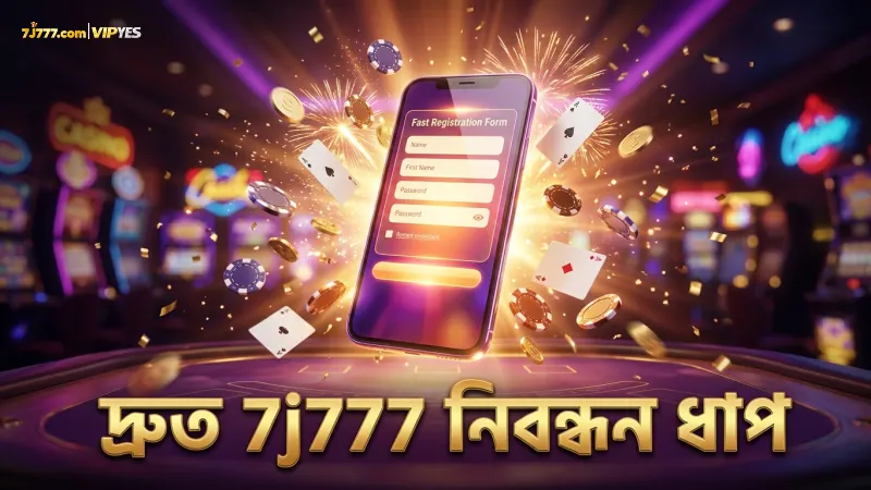 7j777 নিবন্ধনের প্রতিটি ধাপ দ্রুত সম্পন্ন হয়