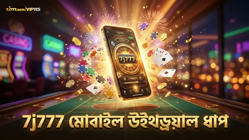 মোবাইল থেকে 7j777 উইথড্রয়াল প্রক্রিয়ার ধাপসমূহ স্পষ্ট।